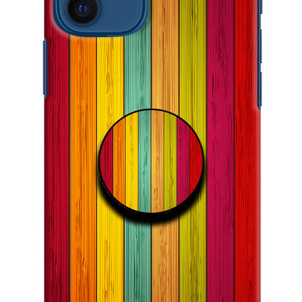 Multicolor Wooden iPhone 12 Pop Case by Casekaro