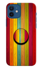 Multicolor Wooden iPhone 12 Pop Case by Casekaro