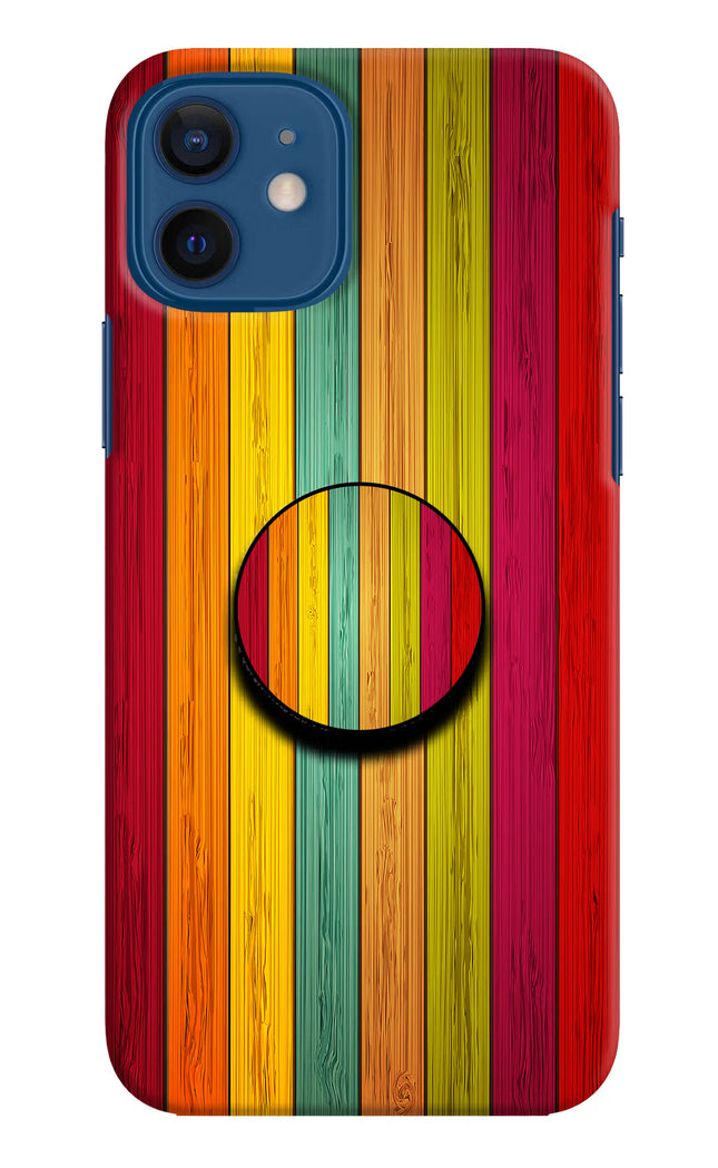 Multicolor Wooden iPhone 12 Pop Case by Casekaro