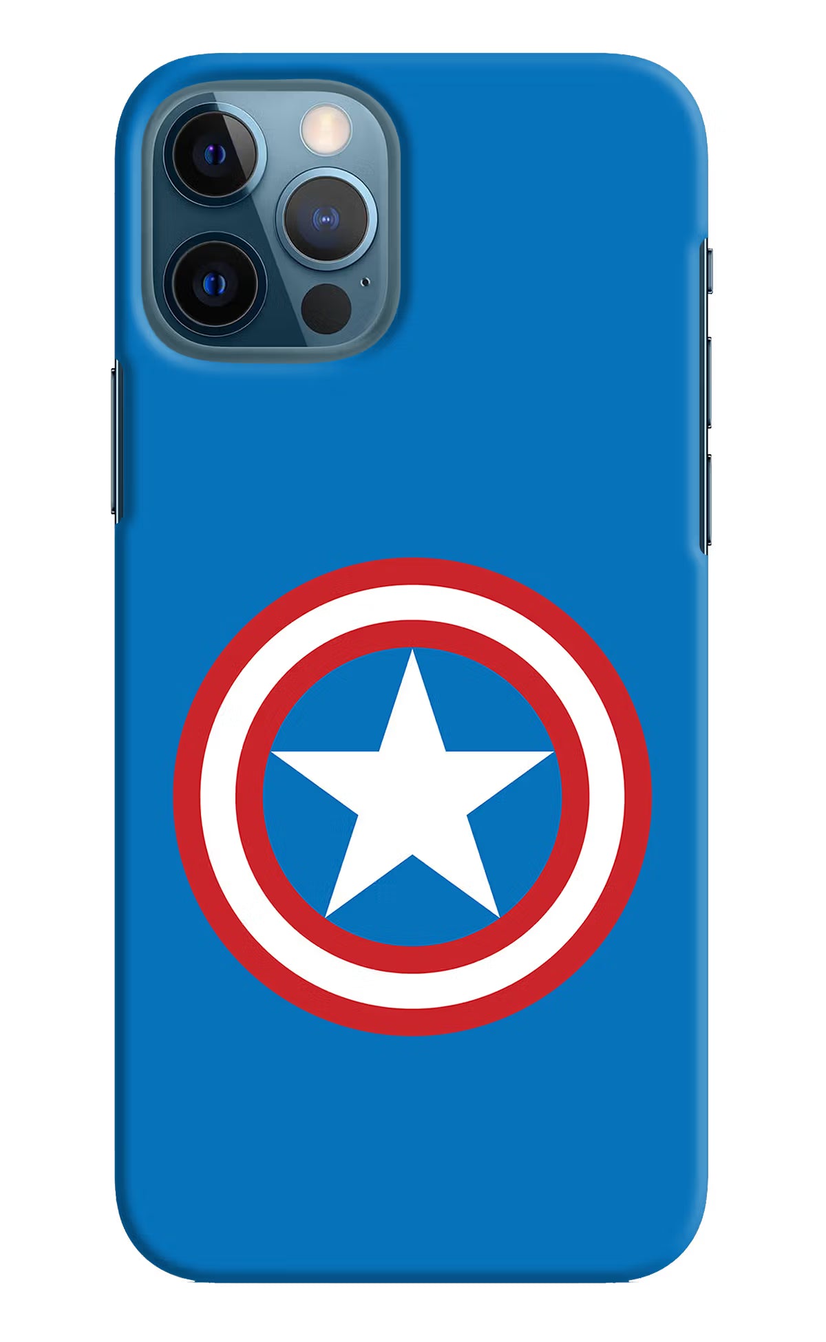 Captain America Logo iPhone 12 Pro Hard Case Back Cover by Casekaro