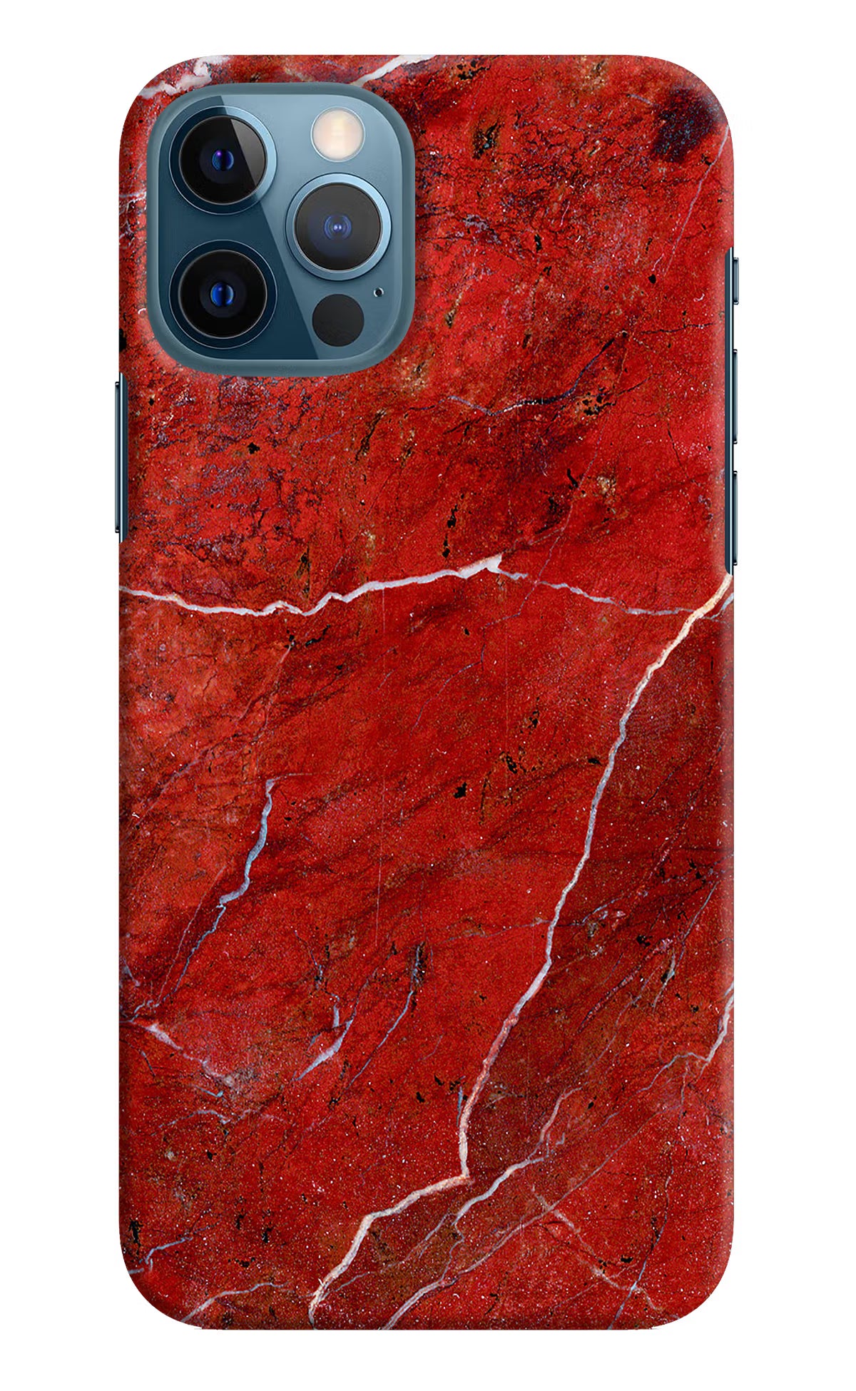 Red Marble Design iPhone 12 Pro Hard Case Back Cover by Casekaro