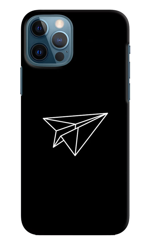 Paper Plane White iPhone 12 Pro Hard Case Back Cover by Casekaro