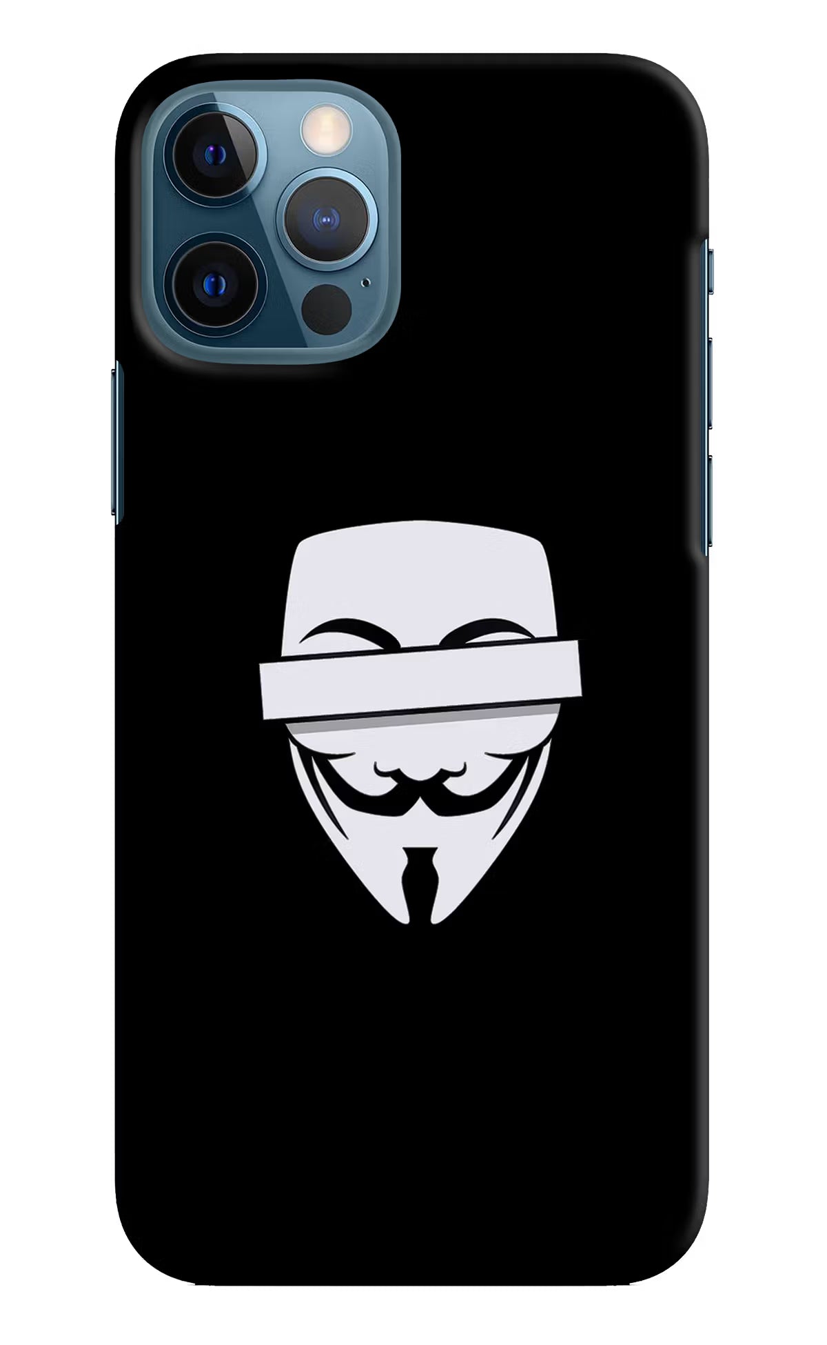 Anonymous Face iPhone 12 Pro Hard Case Back Cover by Casekaro