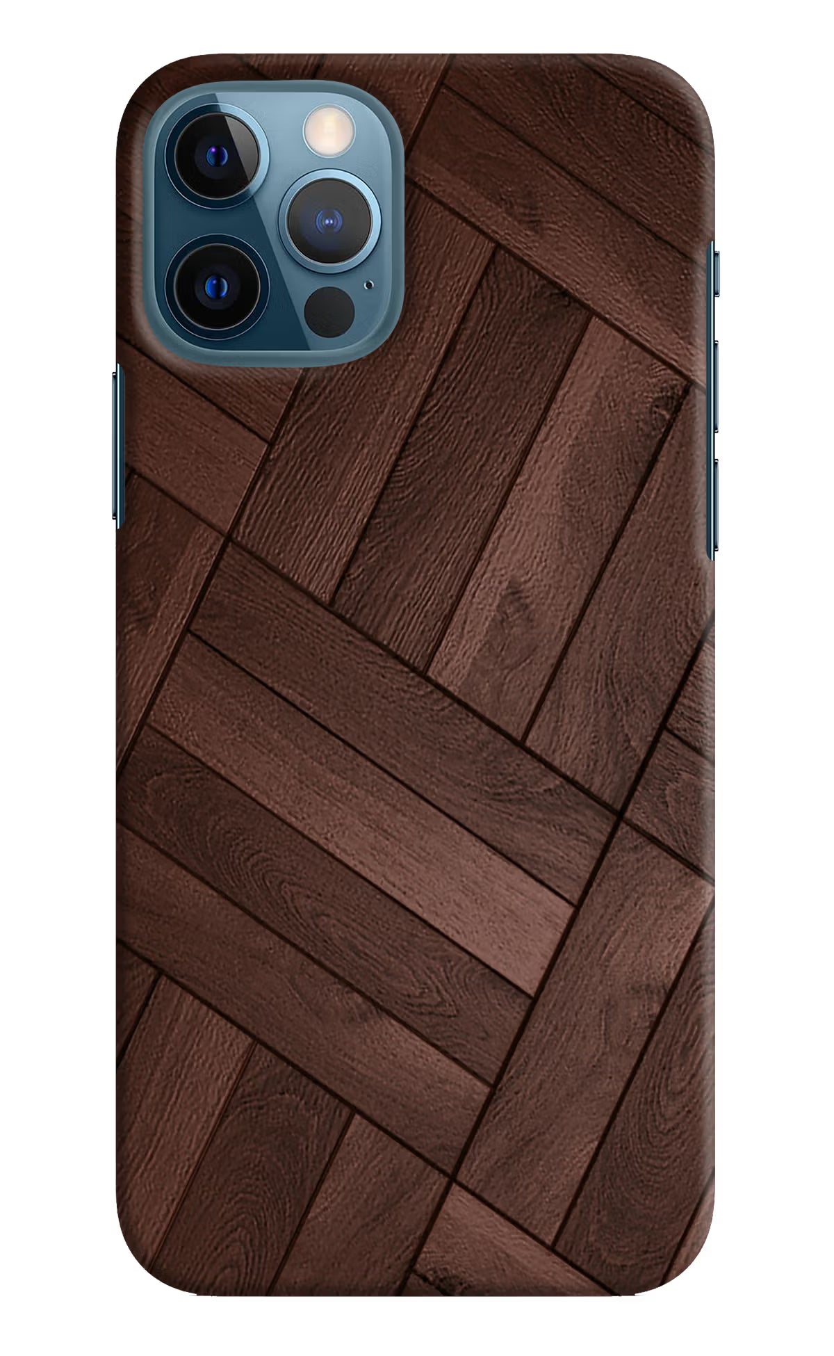 Wooden Texture Design iPhone 12 Pro Hard Case Back Cover by Casekaro