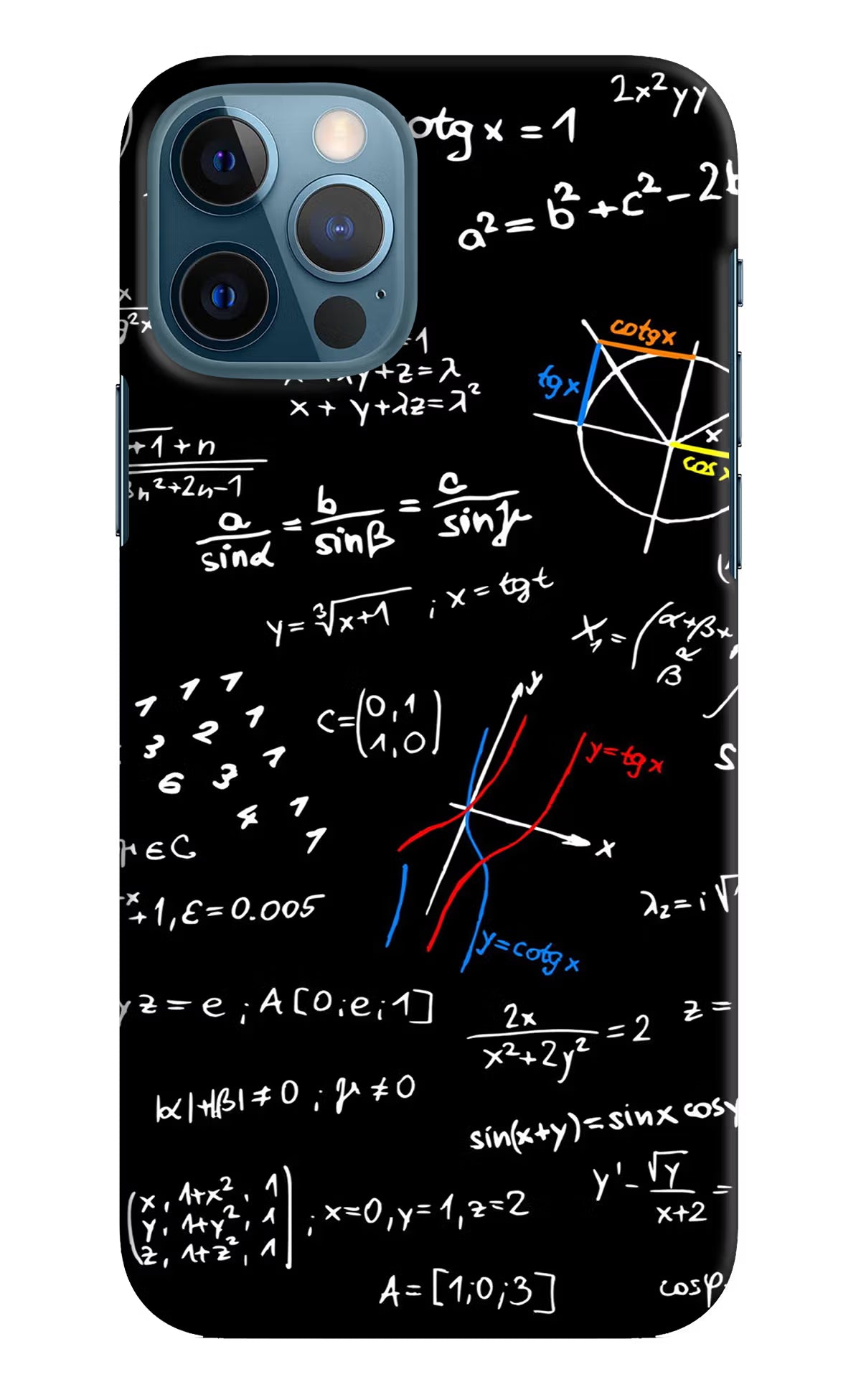 Mathematics Formula iPhone 12 Pro Hard Case Back Cover by Casekaro