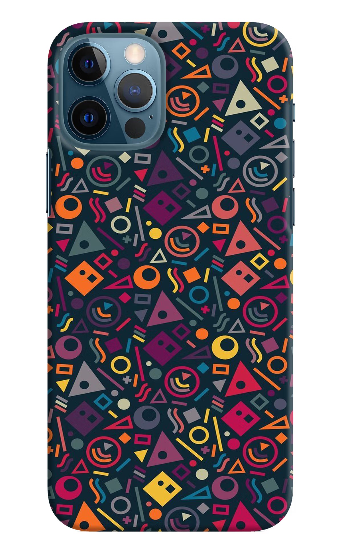 Geometric Abstract iPhone 12 Pro Hard Case Back Cover by Casekaro