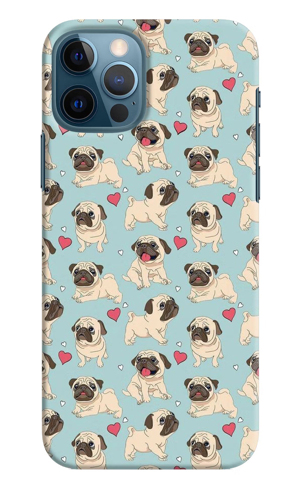 Pug Dog iPhone 12 Pro Hard Case Back Cover by Casekaro
