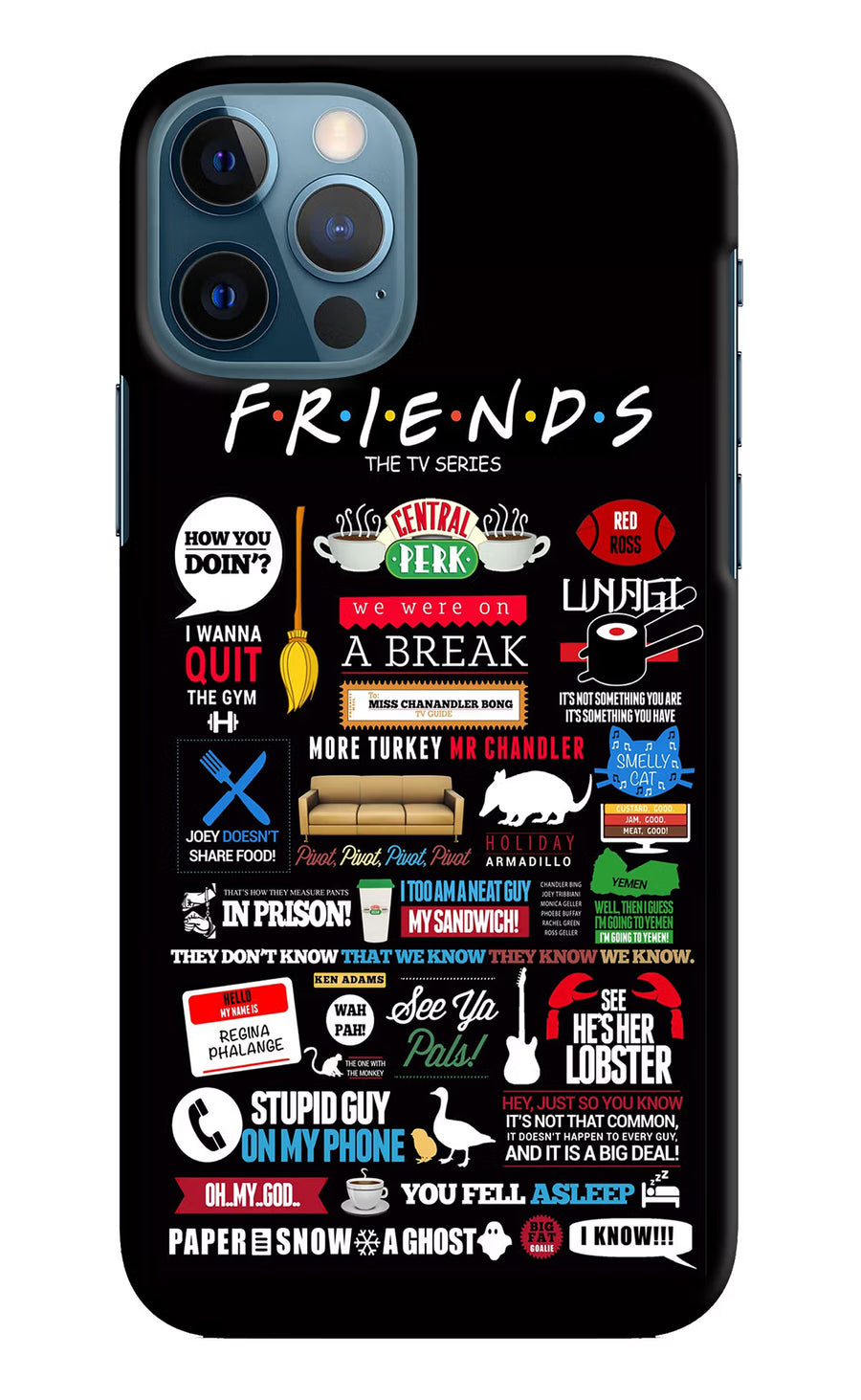 FRIENDS iPhone 12 Pro Back Cover, Hard case