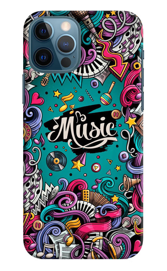 Music Graffiti iPhone 12 Pro Hard Case Back Cover by Casekaro