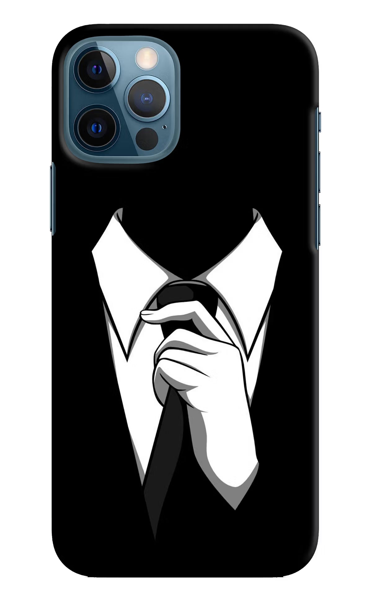 Black Tie iPhone 12 Pro Hard Case Back Cover by Casekaro