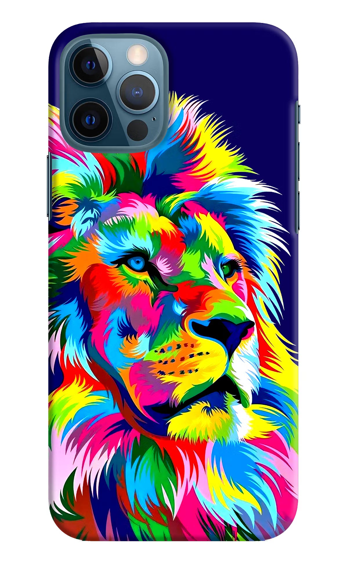Vector Art Lion iPhone 12 Pro Hard Case Back Cover by Casekaro