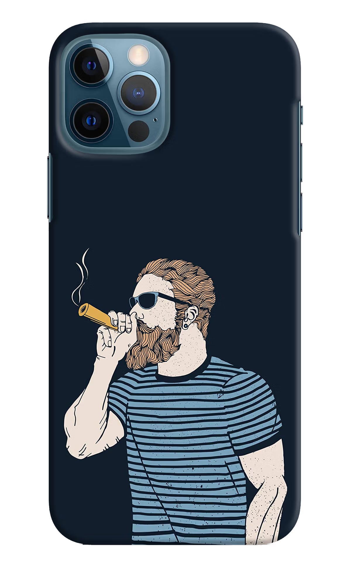 Smoking iPhone 12 Pro Hard Case Back Cover by Casekaro