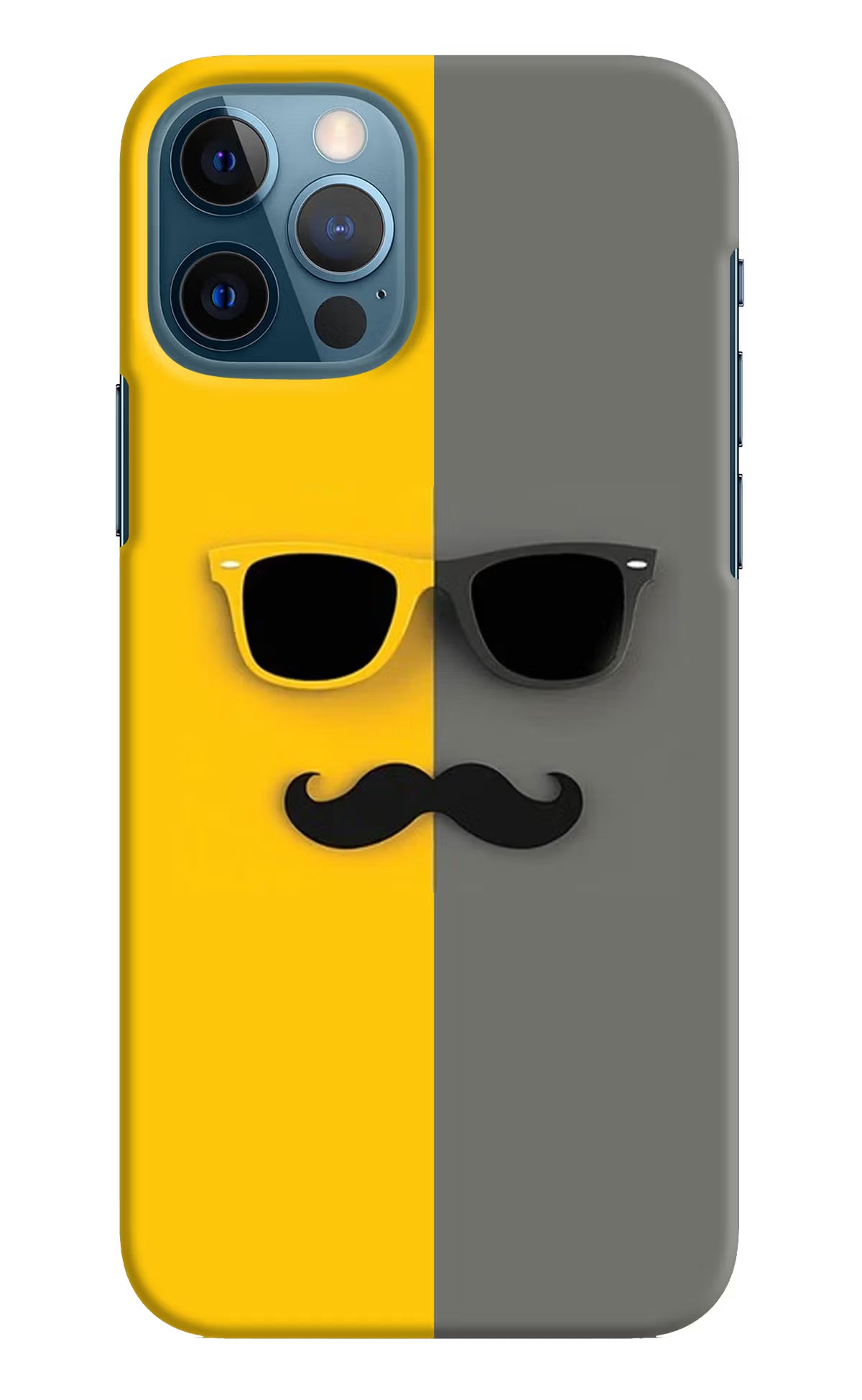 Sunglasses with Mustache iPhone 12 Pro Hard Case Back Cover by Casekaro