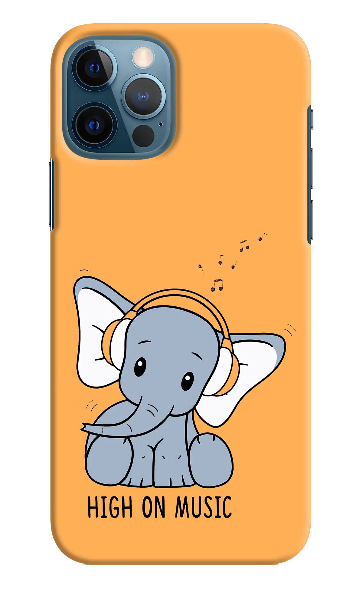 High On Music iPhone 12 Pro Hard Case Back Cover by Casekaro