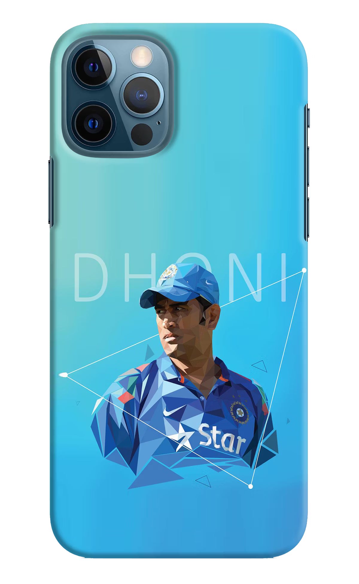 Dhoni Artwork iPhone 12 Pro Hard Case Back Cover by Casekaro
