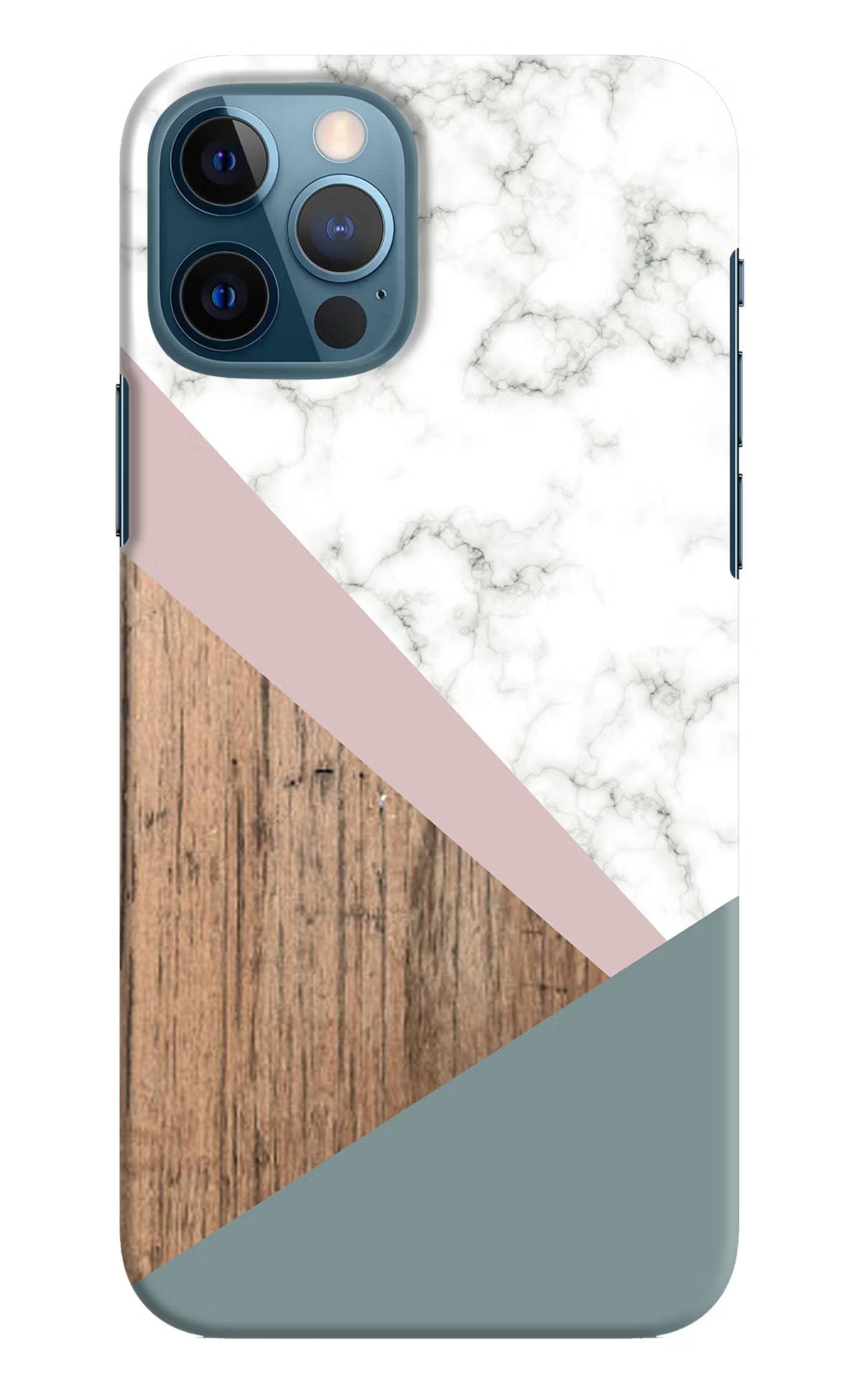 Marble wood Abstract iPhone 12 Pro Hard Case Back Cover by Casekaro