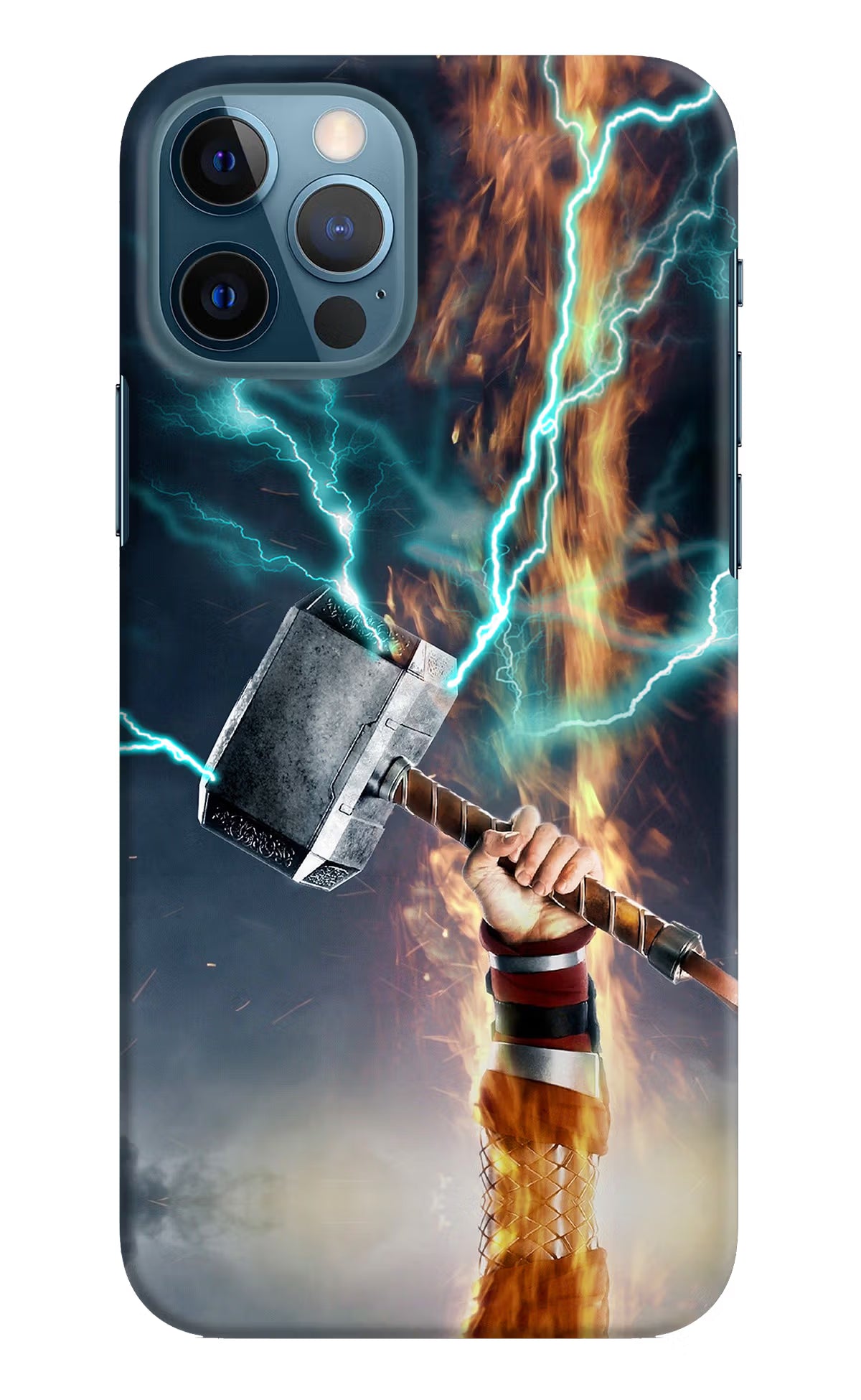 Thor Hammer Mjolnir iPhone 12 Pro Hard Case Back Cover by Casekaro