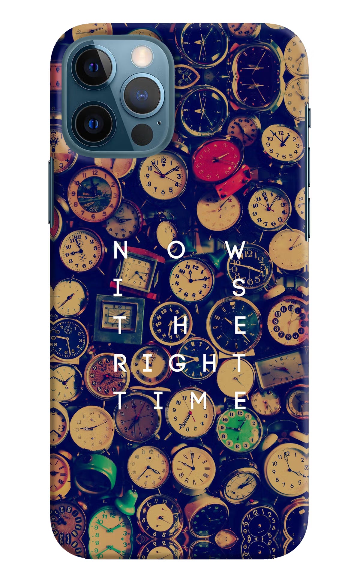 Now is the Right Time Quote iPhone 12 Pro Hard Case Back Cover by Casekaro