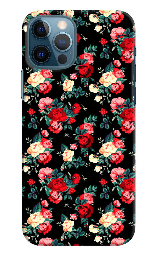Rose Pattern iPhone 12 Pro Hard Case Back Cover by Casekaro