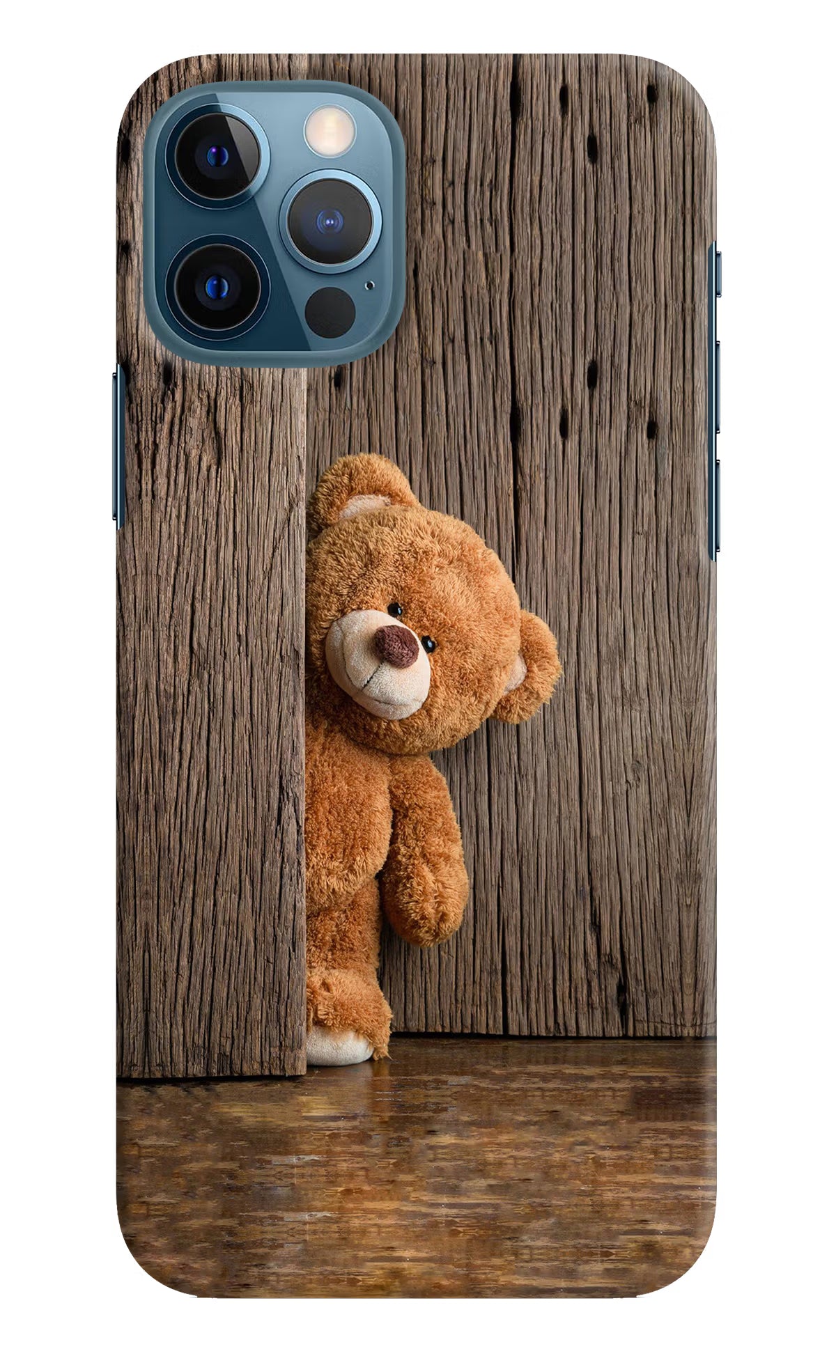 Teddy Wooden iPhone 12 Pro Hard Case Back Cover by Casekaro