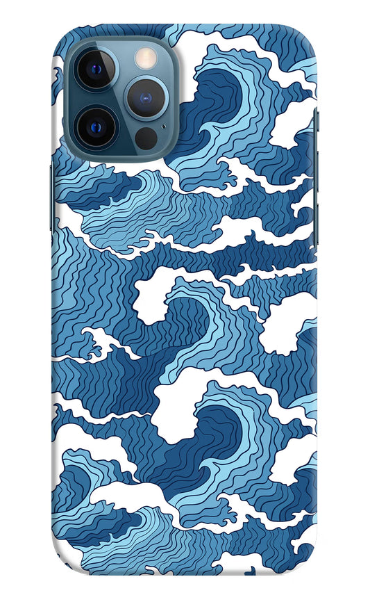 Blue Waves iPhone 12 Pro Hard Case Back Cover by Casekaro