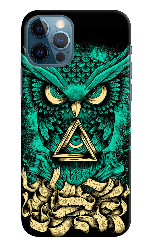Green Owl iPhone 12 Pro Hard Case Back Cover by Casekaro