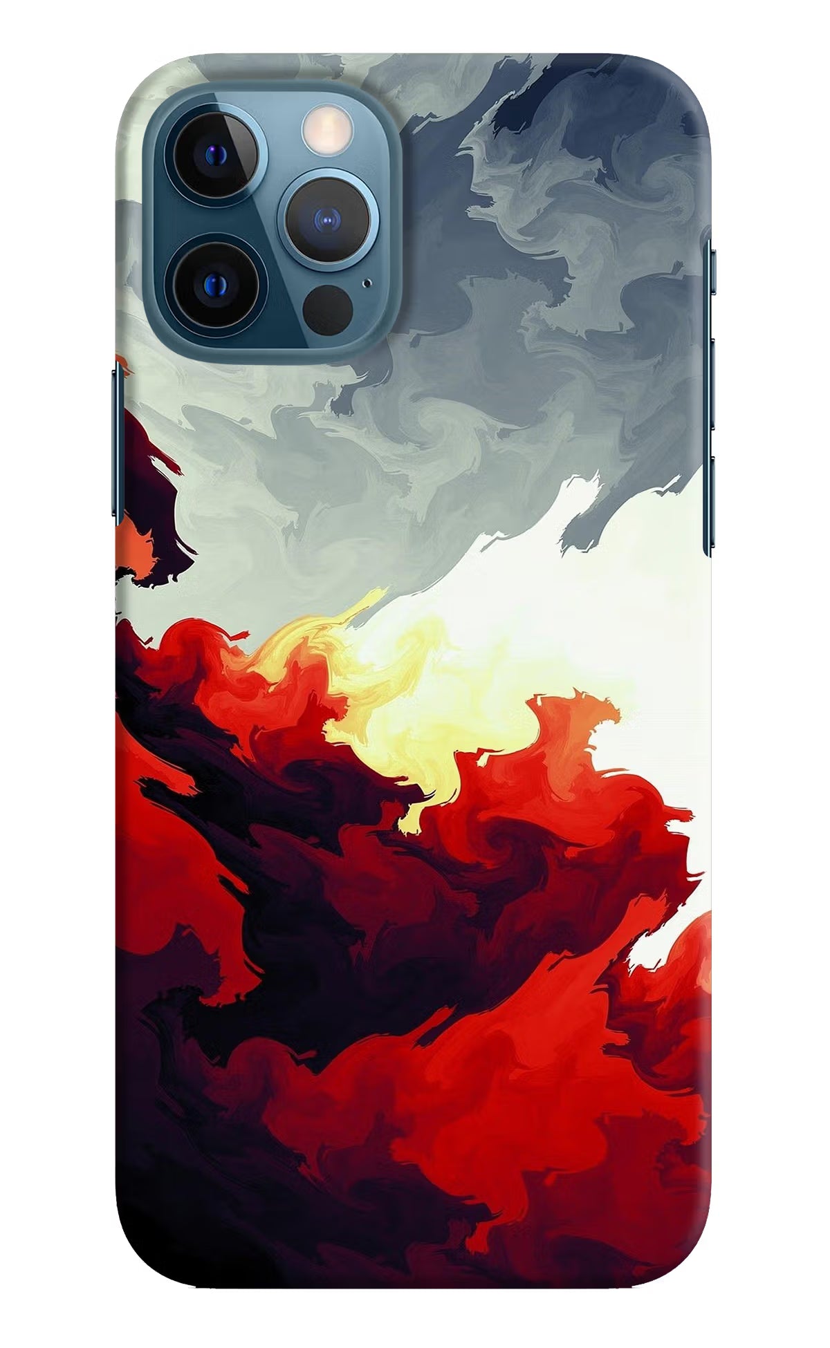 Fire Cloud iPhone 12 Pro Hard Case Back Cover by Casekaro