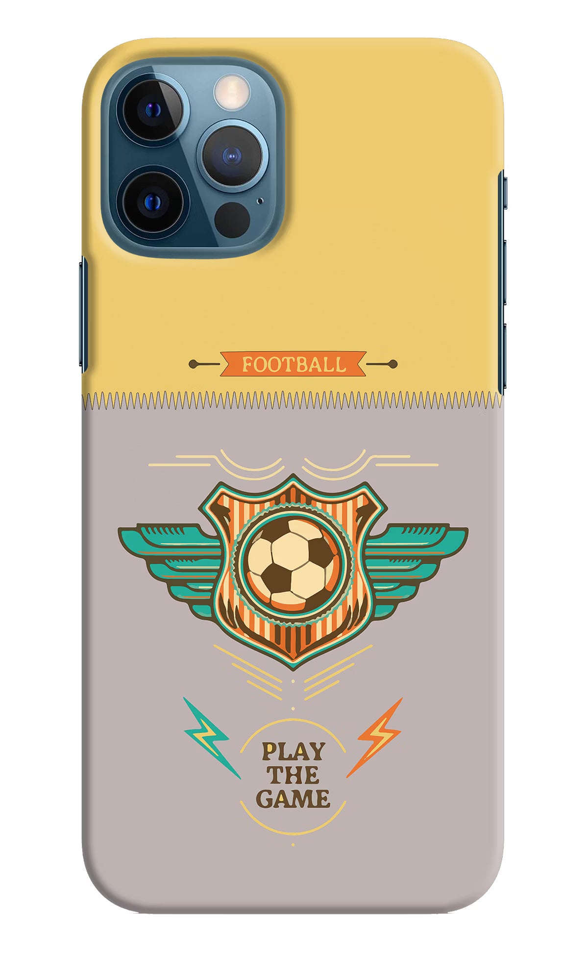 Football iPhone 12 Pro Hard Case Back Cover by Casekaro