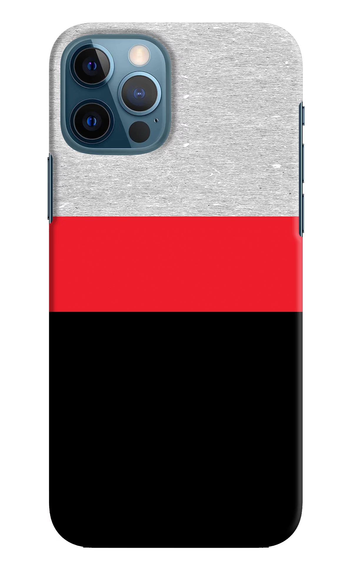 Tri Color Pattern iPhone 12 Pro Hard Case Back Cover by Casekaro