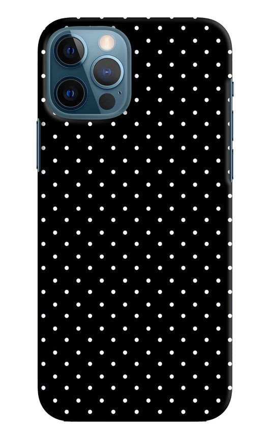 White Dots iPhone 12 Pro Hard Case Back Cover by Casekaro