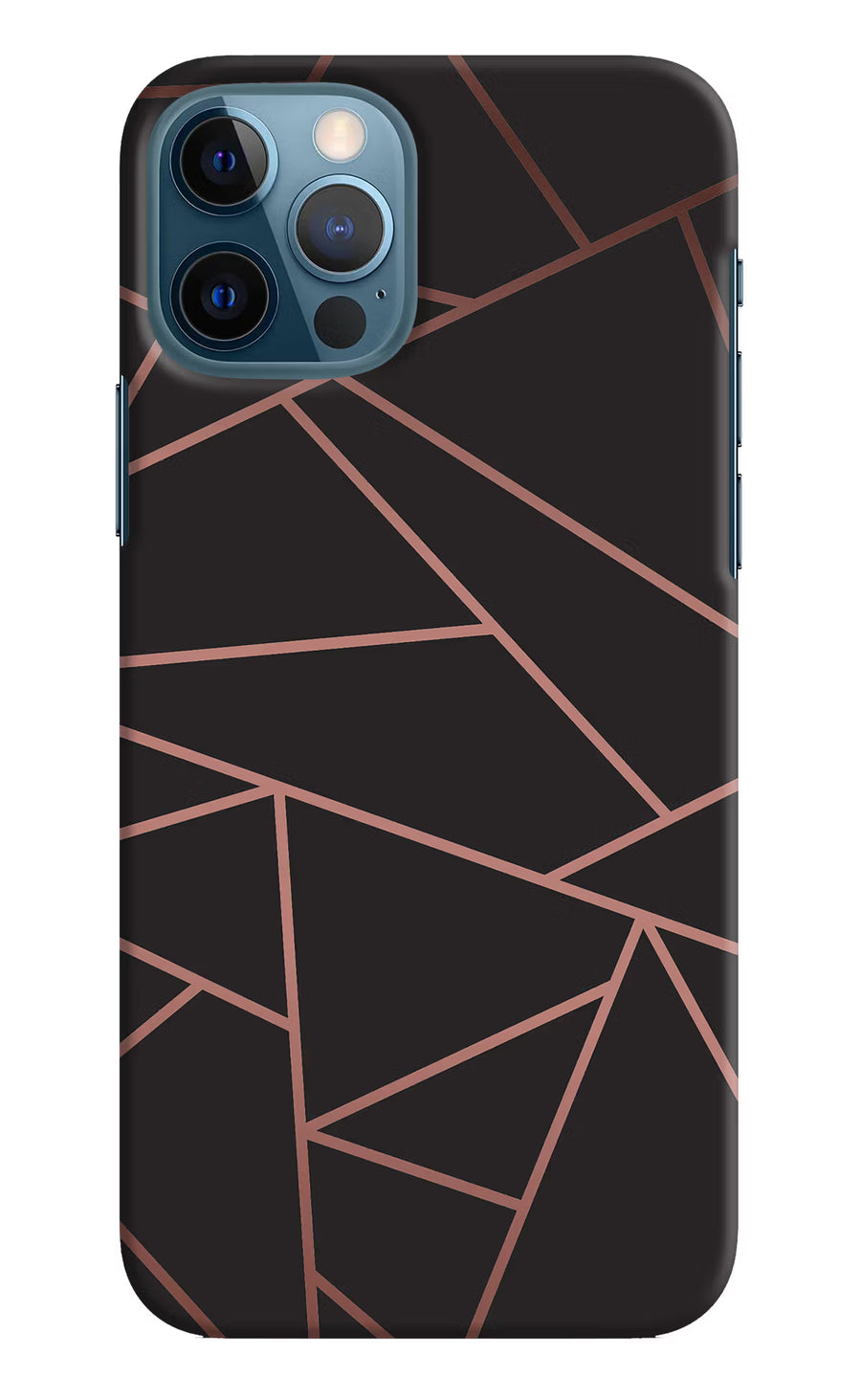 Geometric Pattern iPhone 12 Pro Back Cover, Hard case