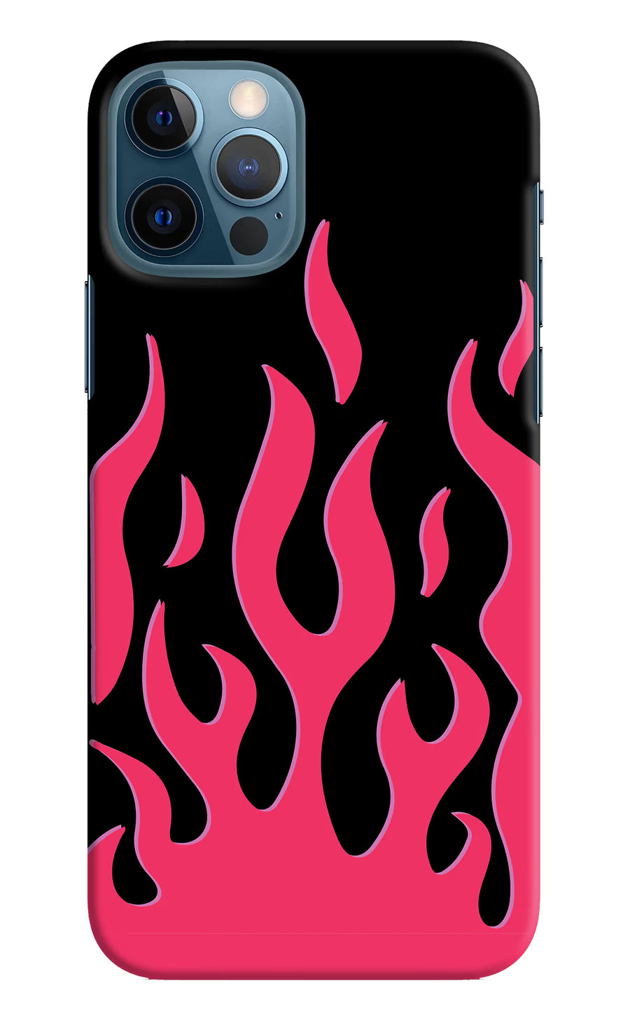 Fire Flames iPhone 12 Pro Back Cover, Hard case