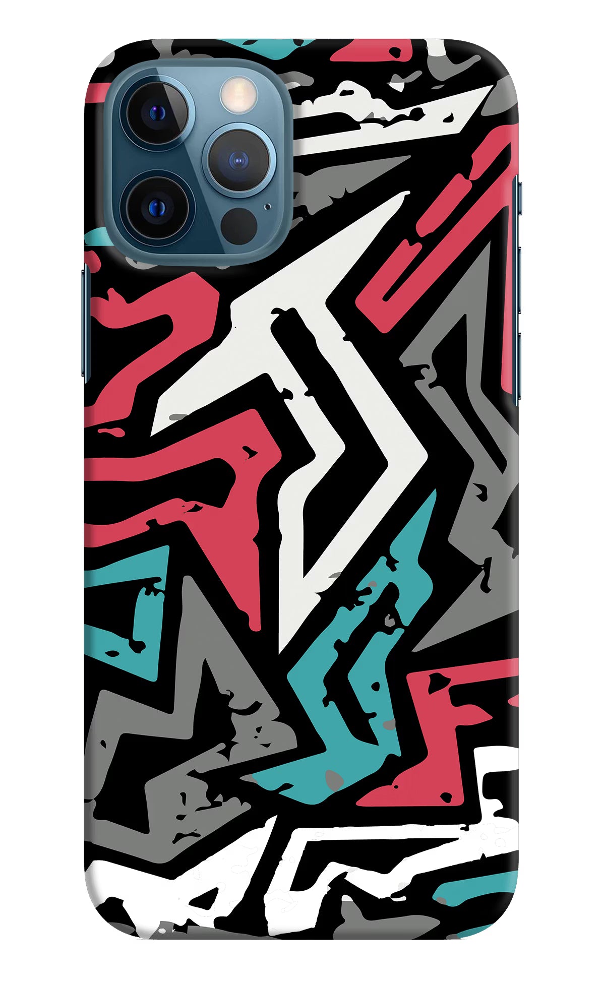 Geometric Graffiti iPhone 12 Pro Hard Case Back Cover by Casekaro