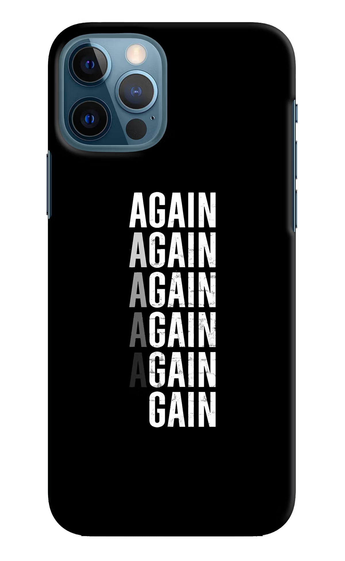 Again Again Gain iPhone 12 Pro Hard Case Back Cover by Casekaro