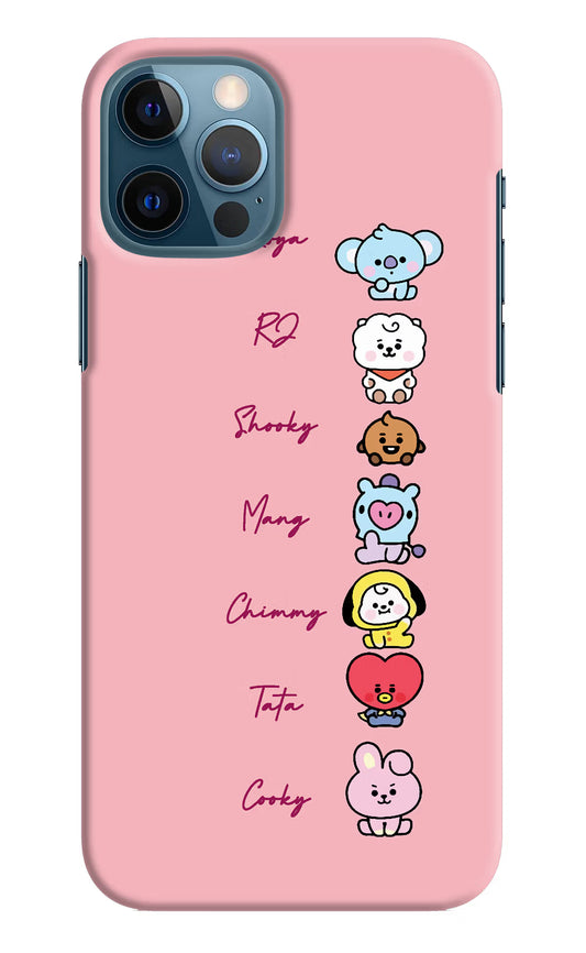 BTS names iPhone 12 Pro Hard Case Back Cover by Casekaro