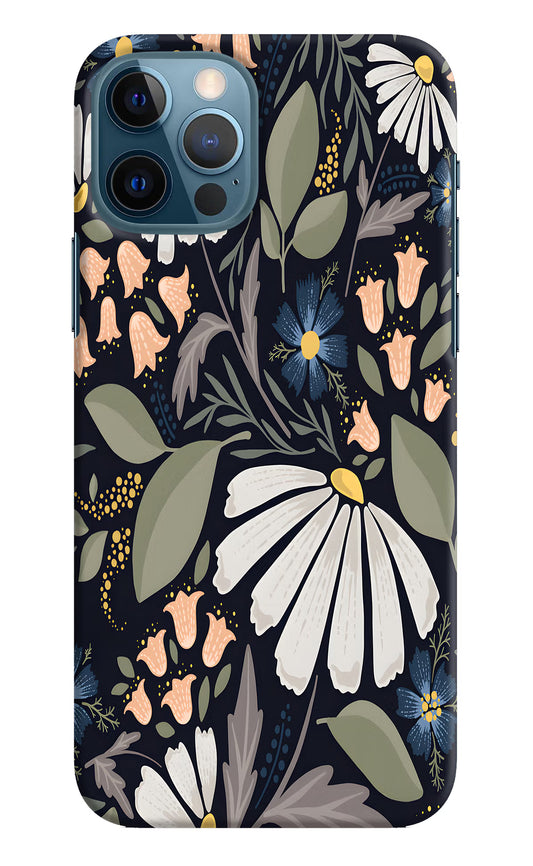 Flowers Art iPhone 12 Pro Hard Case Back Cover by Casekaro