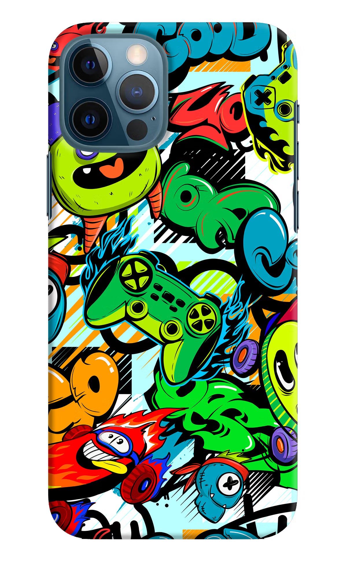 Game Doodle iPhone 12 Pro Hard Case Back Cover by Casekaro