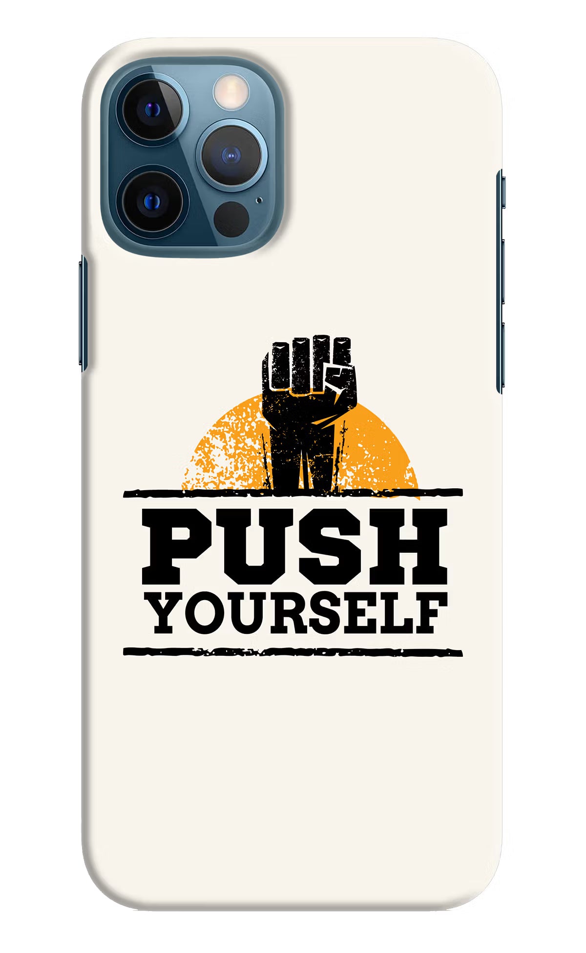 Push Yourself iPhone 12 Pro Hard Case Back Cover by Casekaro