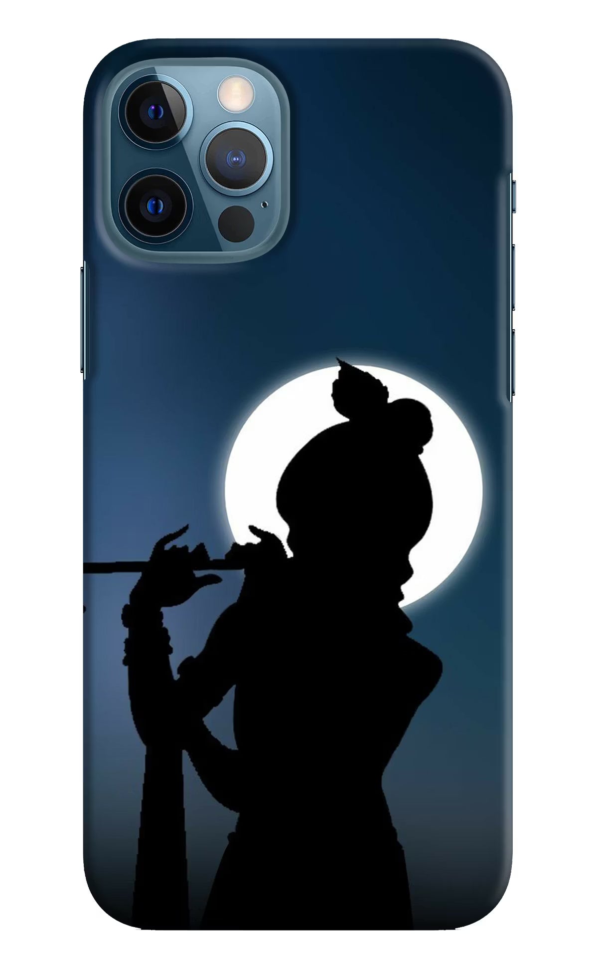 Shri Krishna Silhouette iPhone 12 Pro Hard Case Back Cover by Casekaro