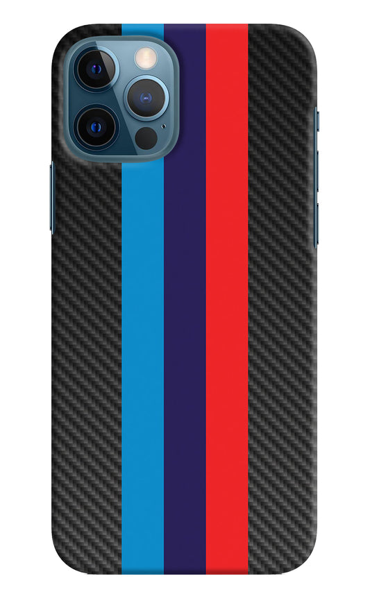 BMW Stripes Pattern iPhone 12 Pro Back Cover