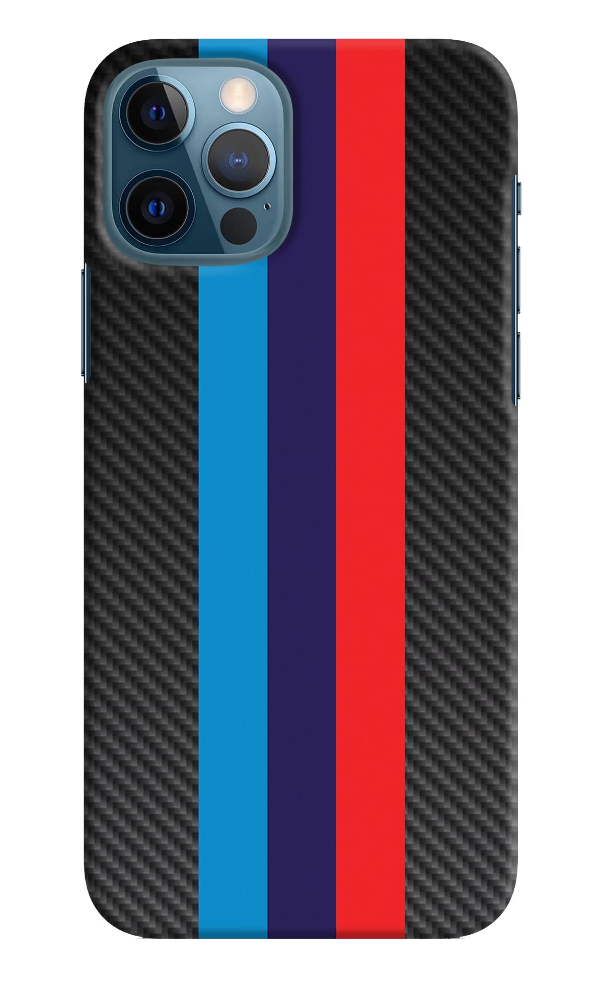BMW Stripes Pattern iPhone 12 Pro Hard Case Back Cover by Casekaro