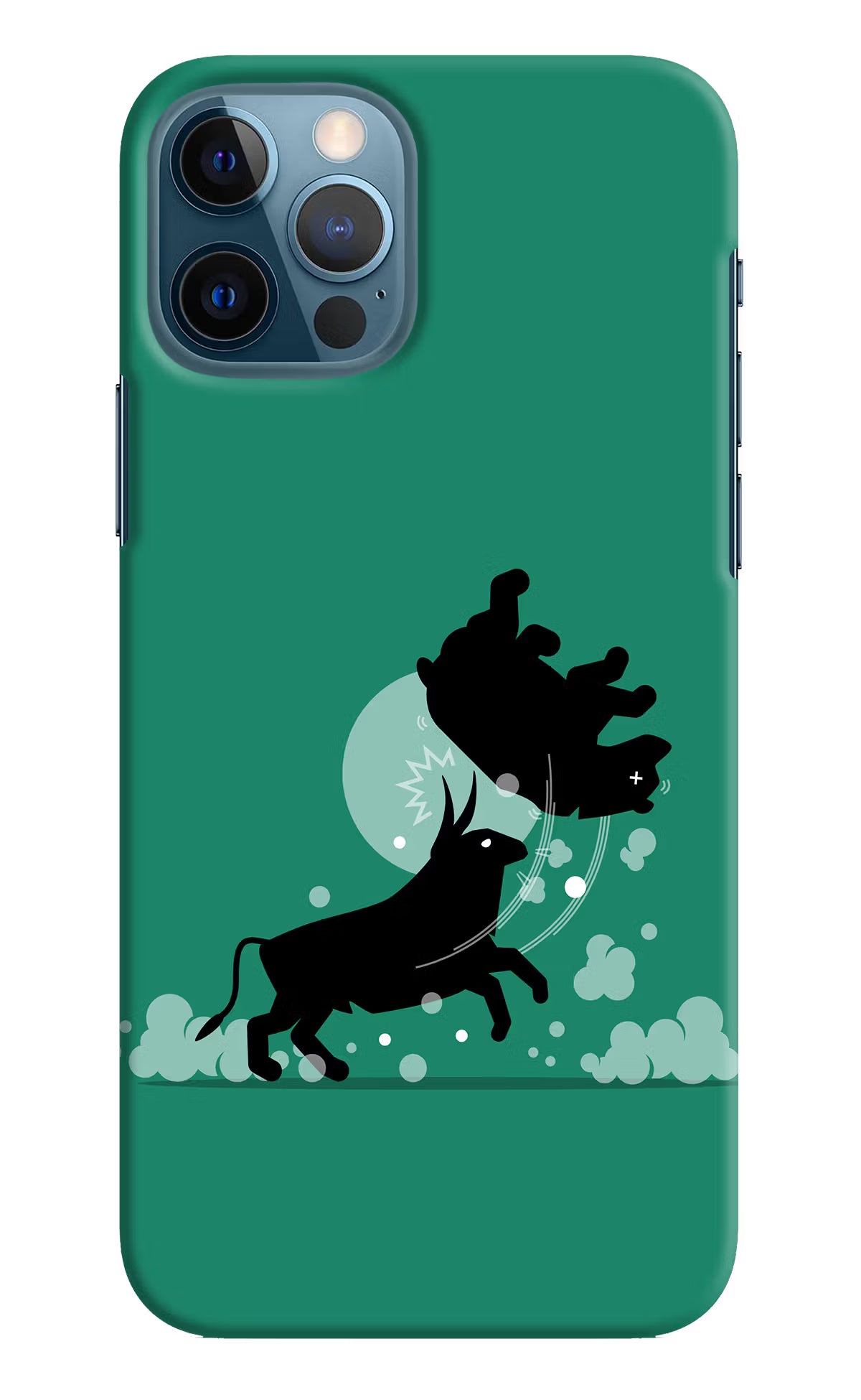 Bull Conqueror iPhone 12 Pro Hard Case Back Cover by Casekaro