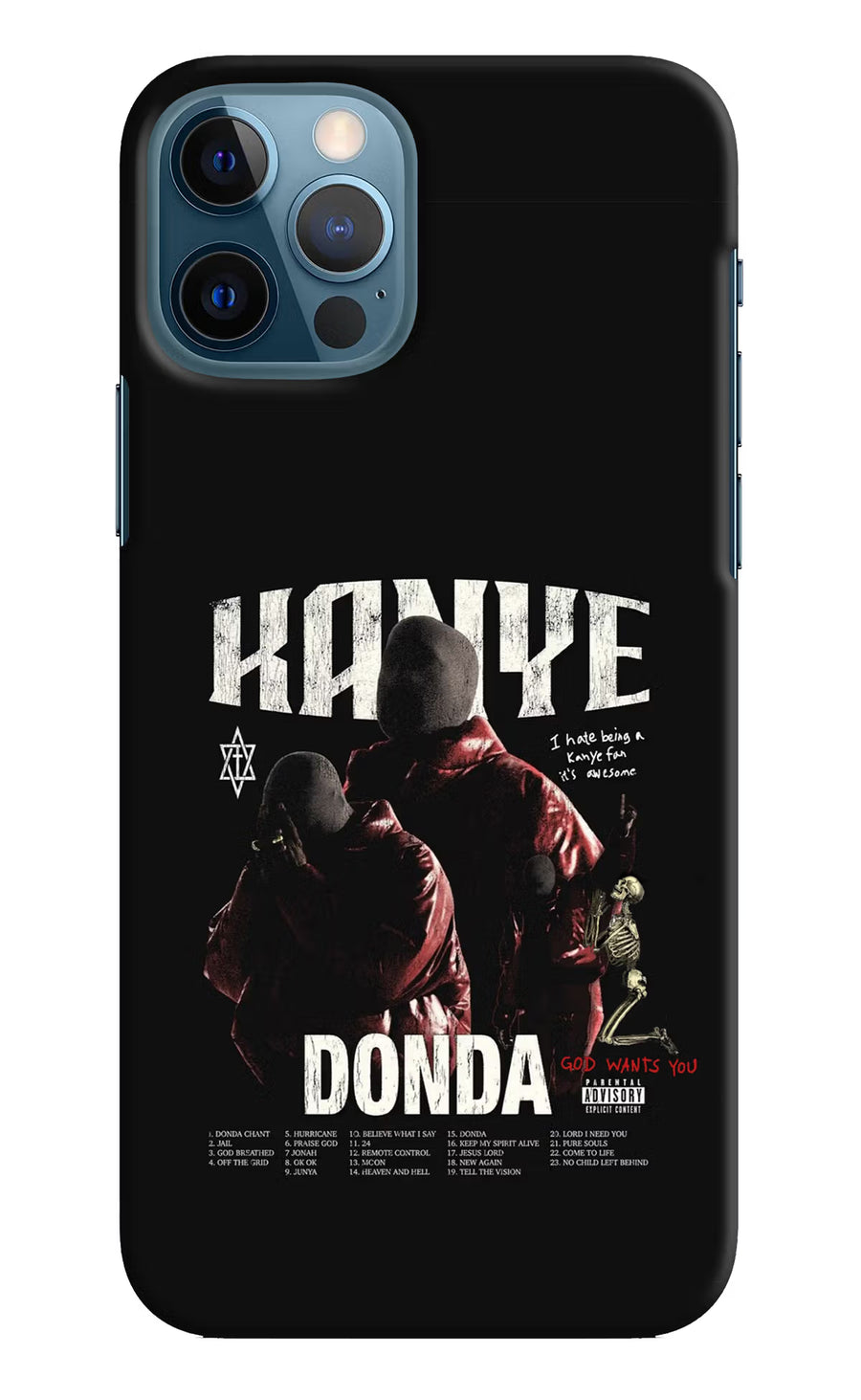 Donda Kanye West iPhone 12 Pro Back Cover, Hard case