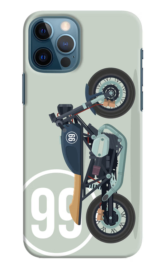 Classic Cafe Racer 99 iPhone 12 Pro Hard Case Back Cover by Casekaro