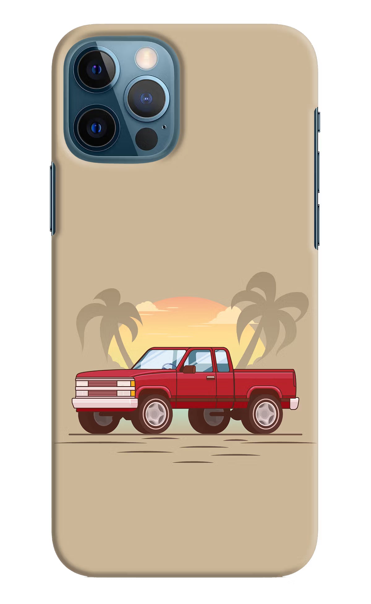 Desert Classic Drive iPhone 12 Pro Hard Case Back Cover by Casekaro