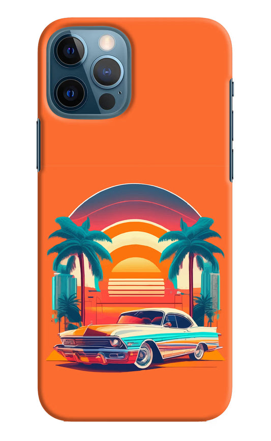 Palm Drive 80s iPhone 12 Pro Hard Case Back Cover by Casekaro