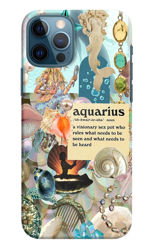 Aquarius Zodiac iPhone 12 Pro Hard Case Back Cover by Casekaro