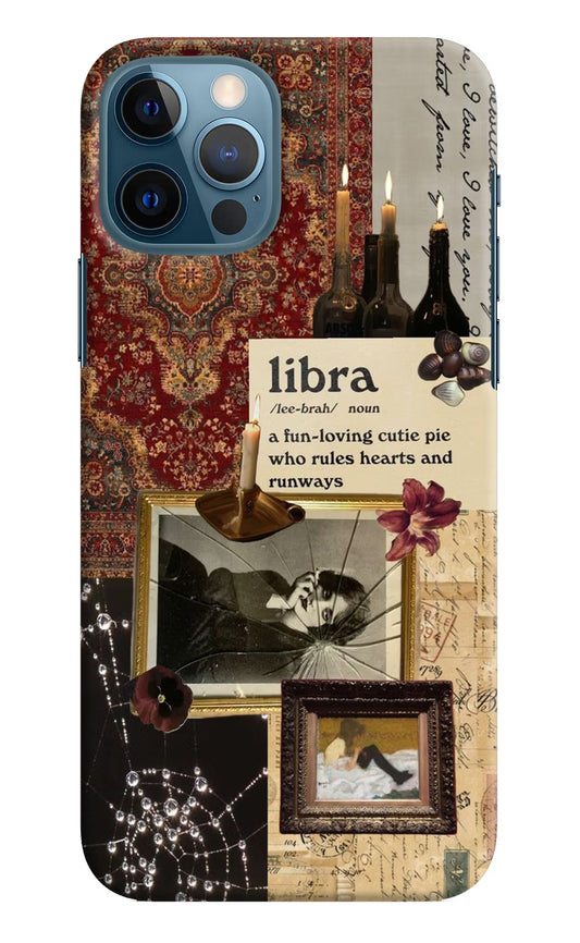 Libra Zodiac iPhone 12 Pro Hard Case Back Cover by Casekaro