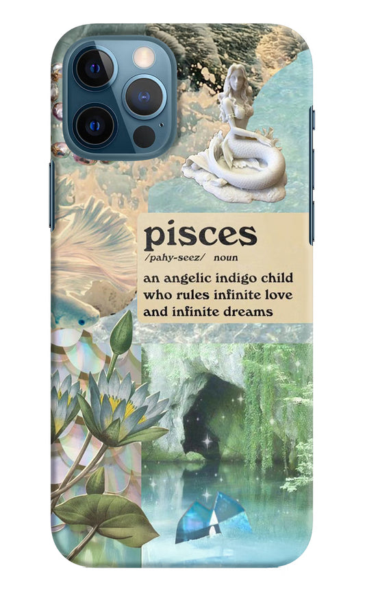 Pisces Zodiac iPhone 12 Pro Hard Case Back Cover by Casekaro