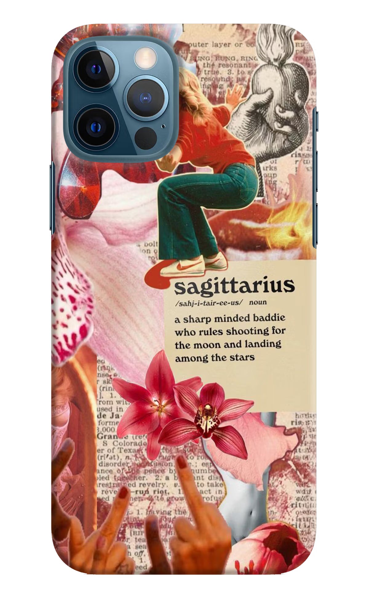 Sagittarius Zodiac iPhone 12 Pro Hard Case Back Cover by Casekaro